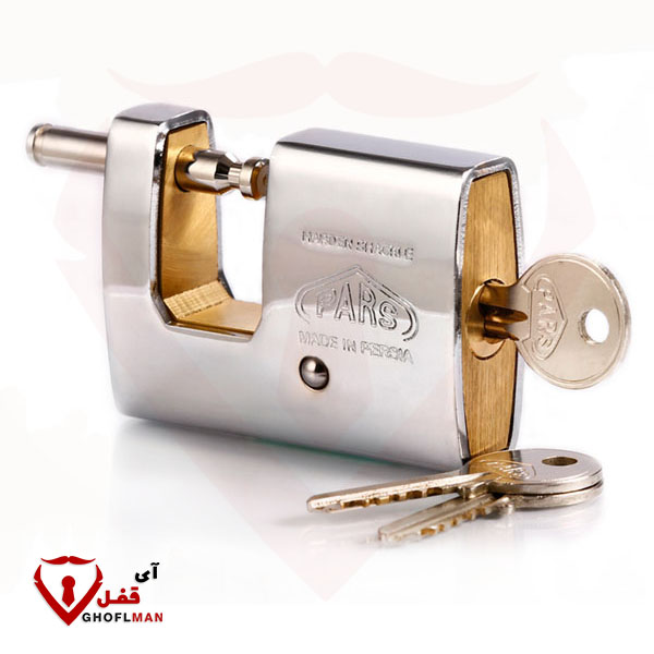 قفل کتابی 750S برنجی روپوشدار با کلید معمولی پارس قفل (عمده)