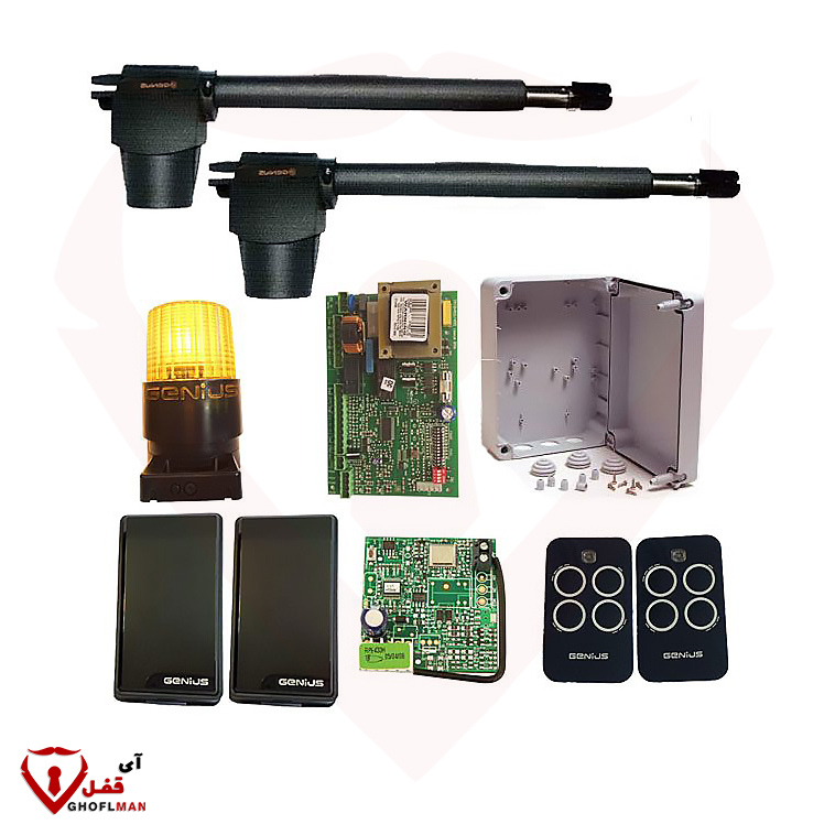 کیت الکترومکانیک درب مدل Genius G-Flash Kit 300 برند Faac فک