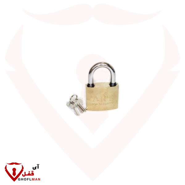 قفل آویز سایز 50 طرح برنجی آرت ART (عمده)