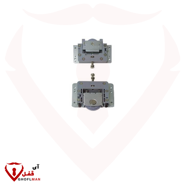 مکانیزم درب کمد ریلی دولنگه با آرام بند کد SLS-2DR سارو SARO