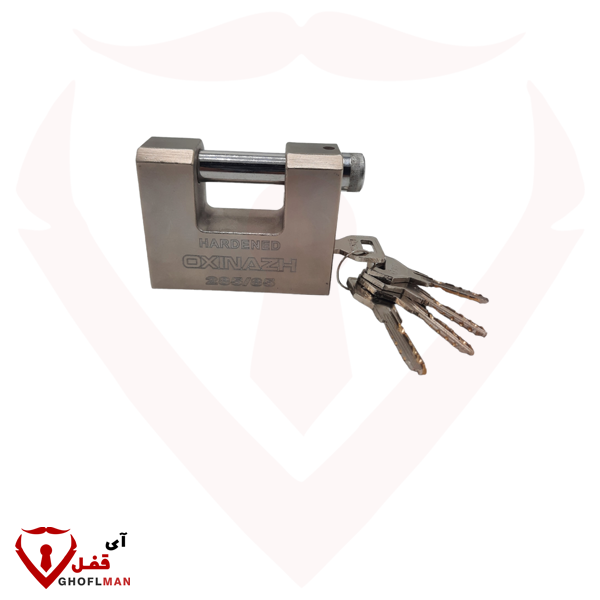 قفل کتابی تمام فولاد طرح سیزا سایز 85 کد 102007 اکسیناژ OXINAZH